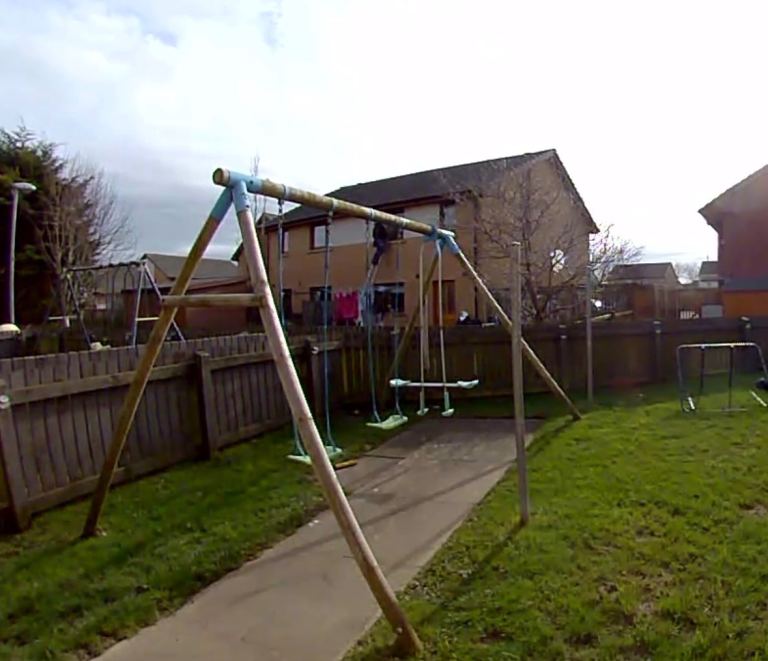 Wooden swing set 