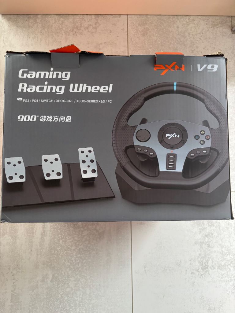 PXN V9 Gaming Racing Wheel and Pedals – Good Condition