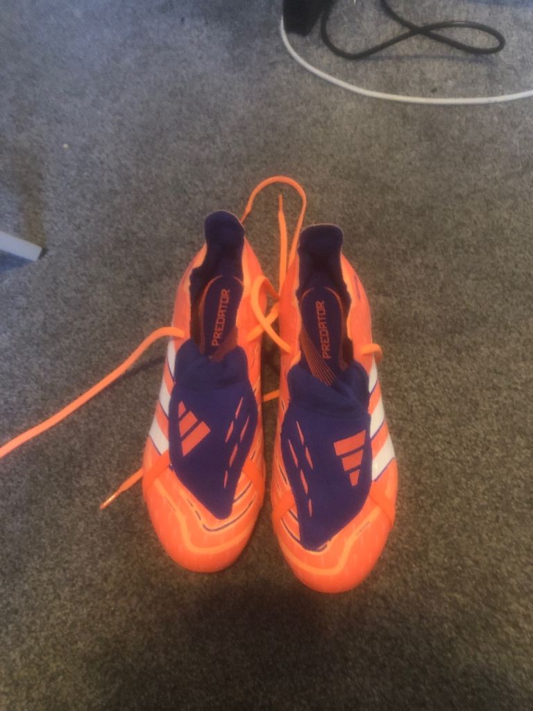 Adidas Predator Orange/Blue Football Boots - Good Condition