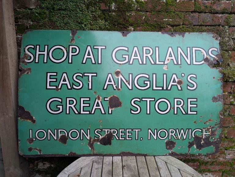 Old rusty vintage sign