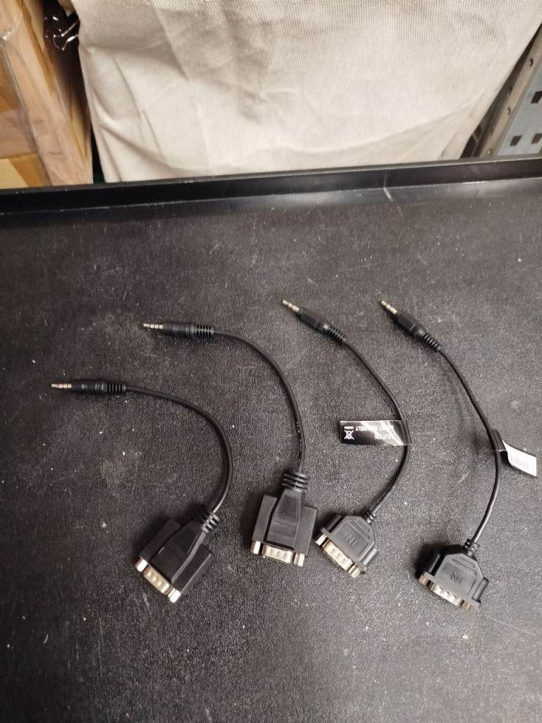4 X DB9 9-Pin Male Serial to 3.5mm Male TRS Jack Cable Adapter