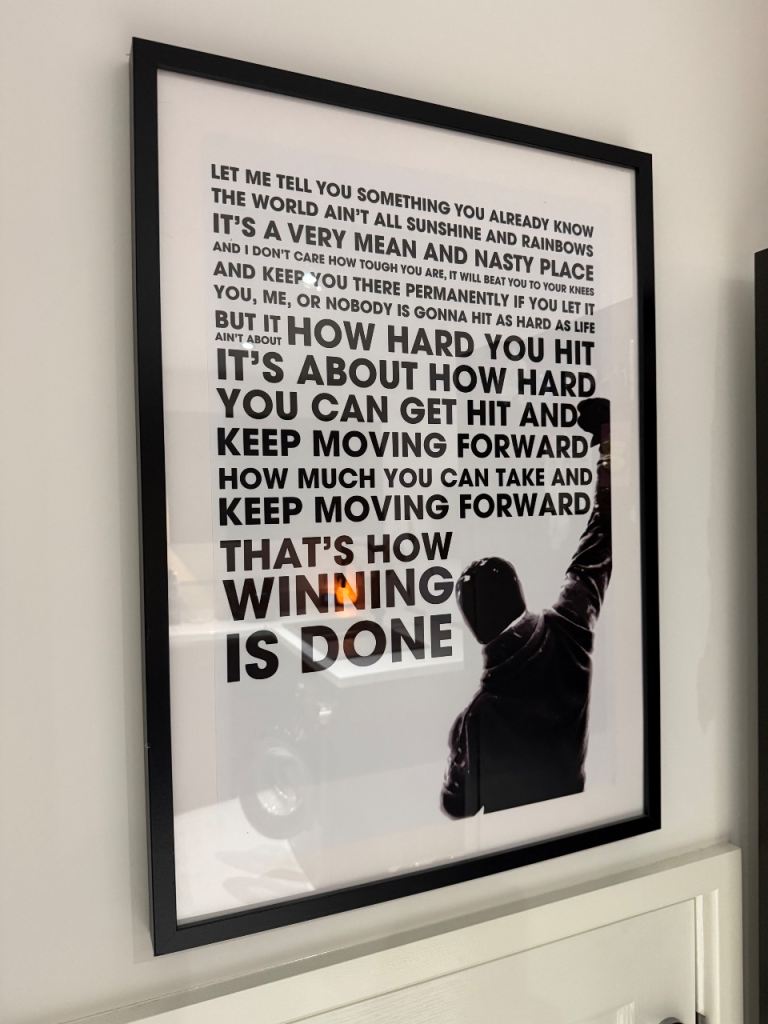 Rocky poster and frame 