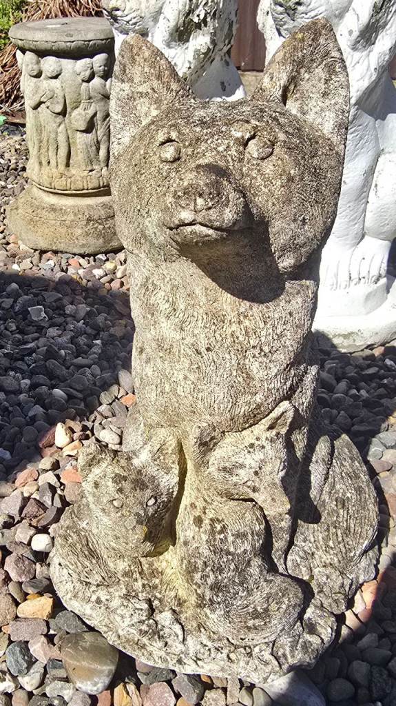 Garden stone fox Ornament