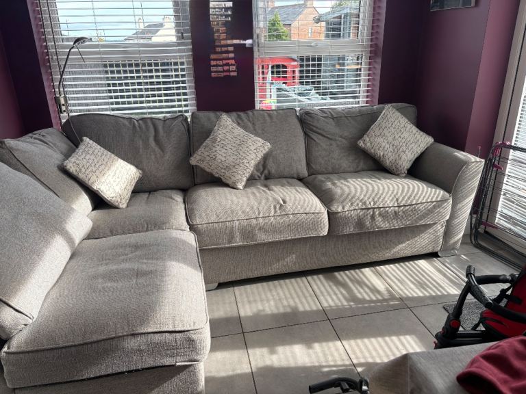 Large grey corner sofa 