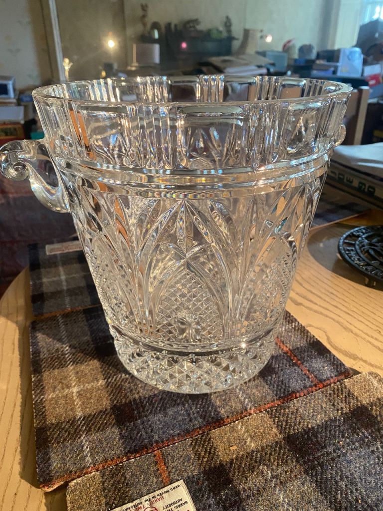 Shannon Godinger Lead Crystal Ice Bucket approx 10” tall