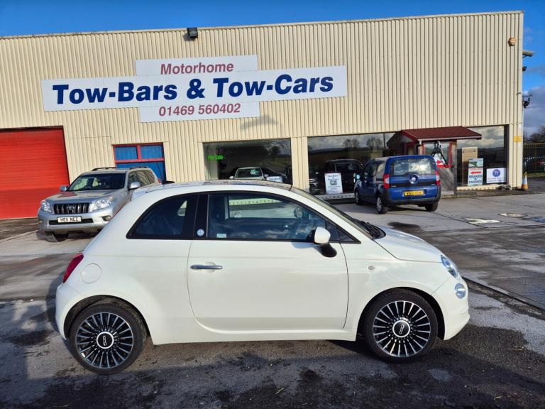 2021 Fiat 500 launch motorhome towcar braked a frame tow car