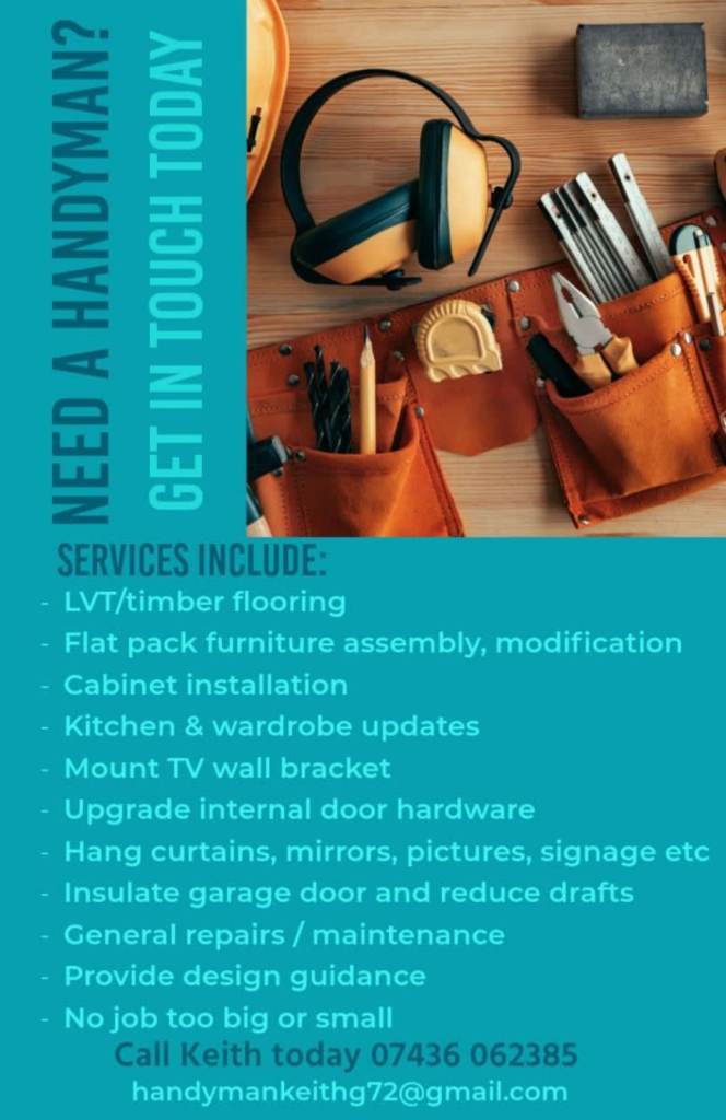 Carpenter/Joiner/Handyman that is multi skilled G72 area - Fully Insured