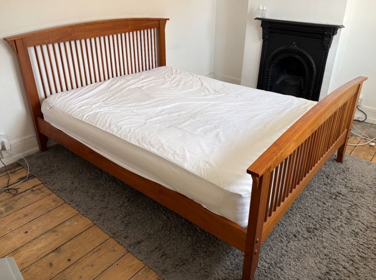 Solid Wood King Size Bed Frame – Shaker Style