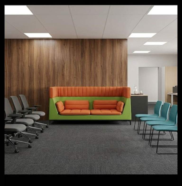 Allermuir Haven booth sofa soft seating reception furniture.