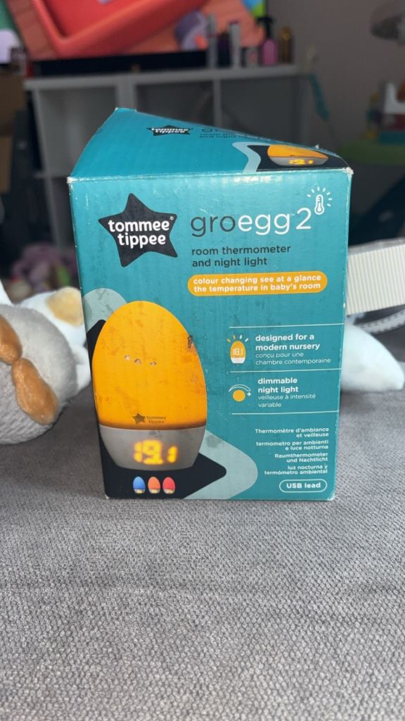 Grow egg room thermometer and nightlight