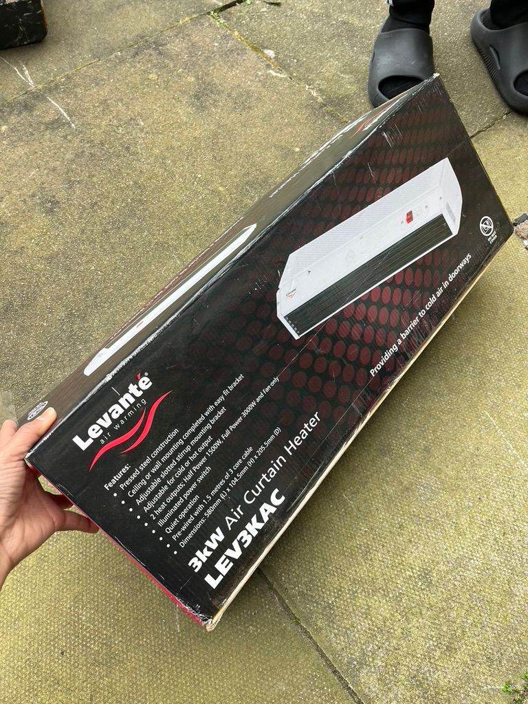Levante 3kW Air Curtain Heater (LEV3KAC) – Great Condition
