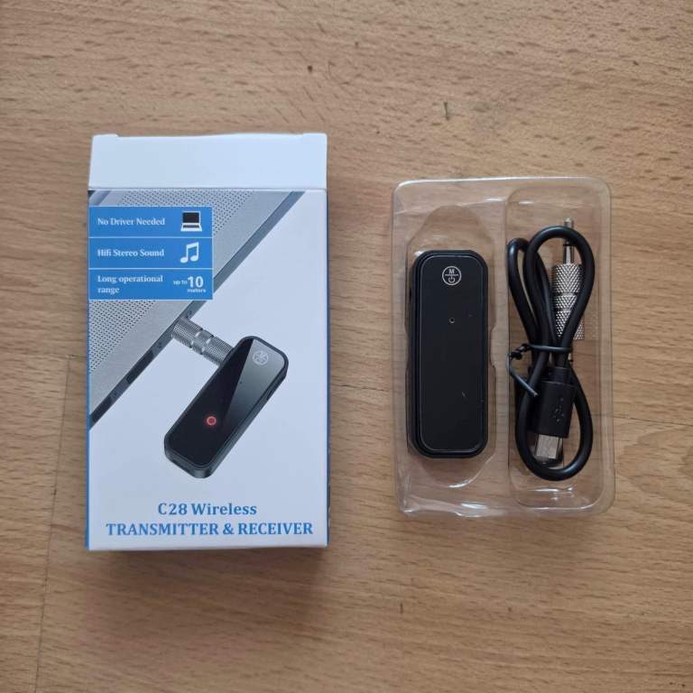 AUX BLUETOOTH 5.0 ADAPTER FOR CAR, 2IN 1 WIRELESS BLUETOOTH TRANSMITTER
