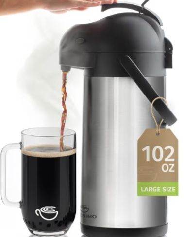 3L coffee / water pump action Carafe. New but no box. 