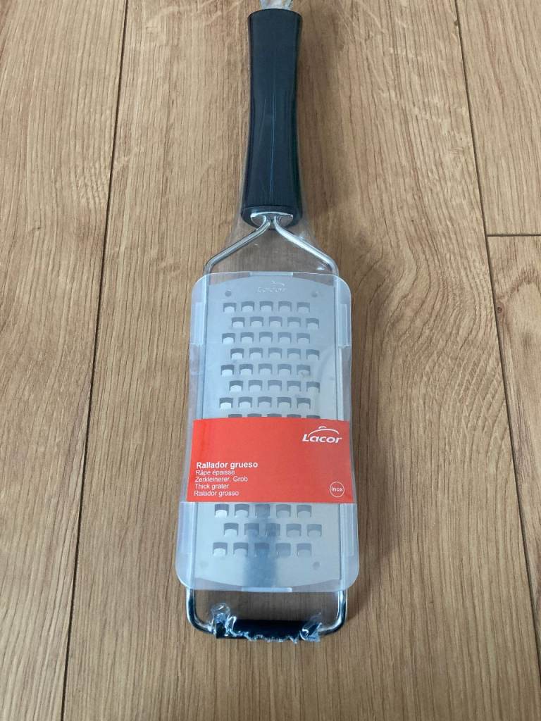 Lacor Stainless Steel Coarse Grater – New with Cover 