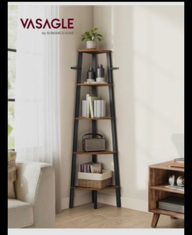BNIB corner shelves / bookcase shelving unit 