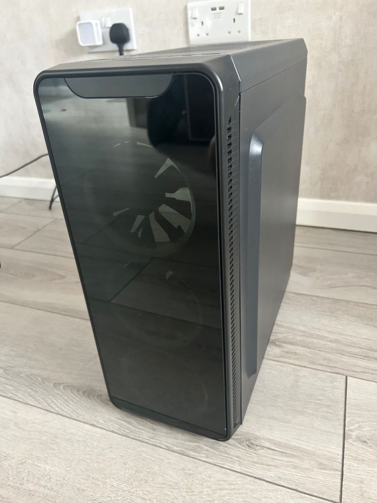 PC Desktop Tower Case – Black, Good Condition