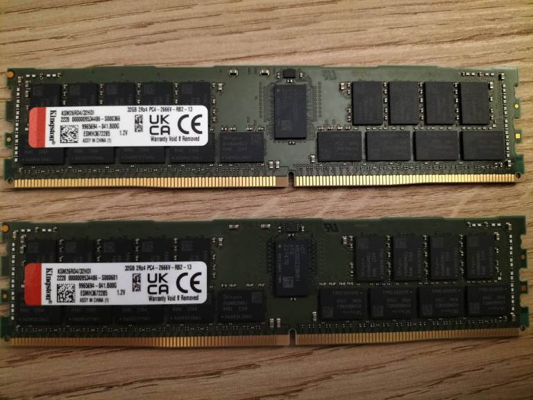 64GB (2x32GB) DDR4-2666 288 PIN DIMM KINGSTON SERVER RAM