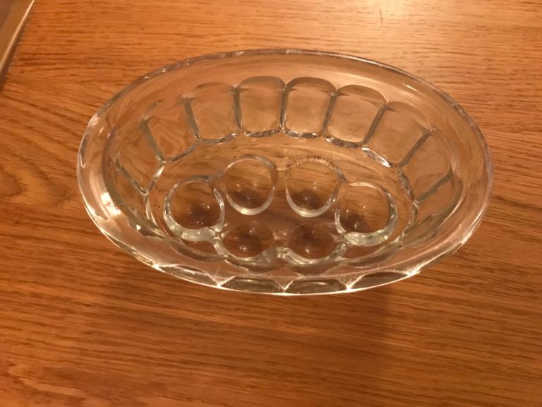 Vintage  glass jelly, or blancmange mould perfect condition. 
