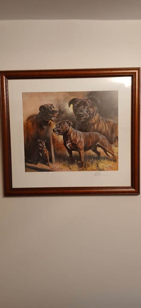 Limited Edition Print Staffordshire Bull Terriers