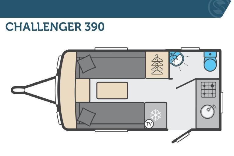 Swift Challenger Compact 390, NEW 2026 Touring Caravan
