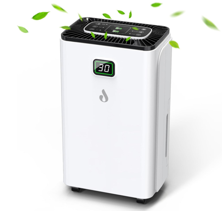 12L/Day Dehumidifier for Home Digital Humidity Display & Control, 24H Timer