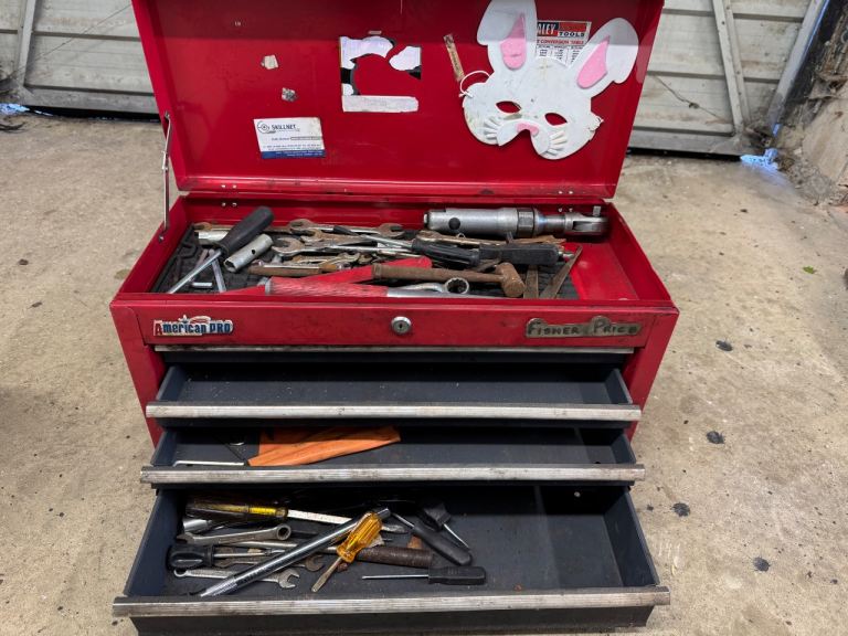 America pro metal tool box and tools 