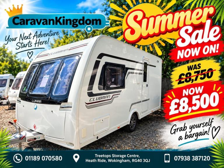 Lunar CLUBMAN CK - 2016 - 2 BERTH - REAR BATHROOM - MOTOR MOVER - PRISTINE 