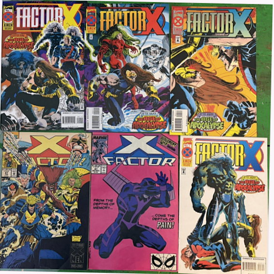 MARVEL Vintage Comic bundle (6) FACTOR X  - #01-04 1995 + 2 earlier ones, ALL VGC