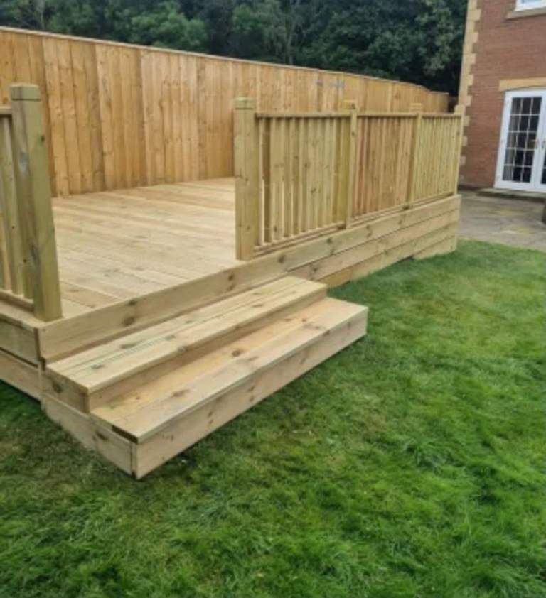 Garden services driveways landscaping block paving flagging artificial grass fencing turfing decking