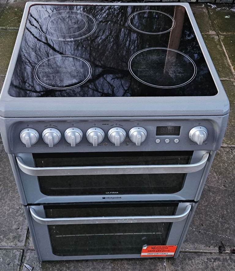 60cm Hotpoint grey Electric Cooker 