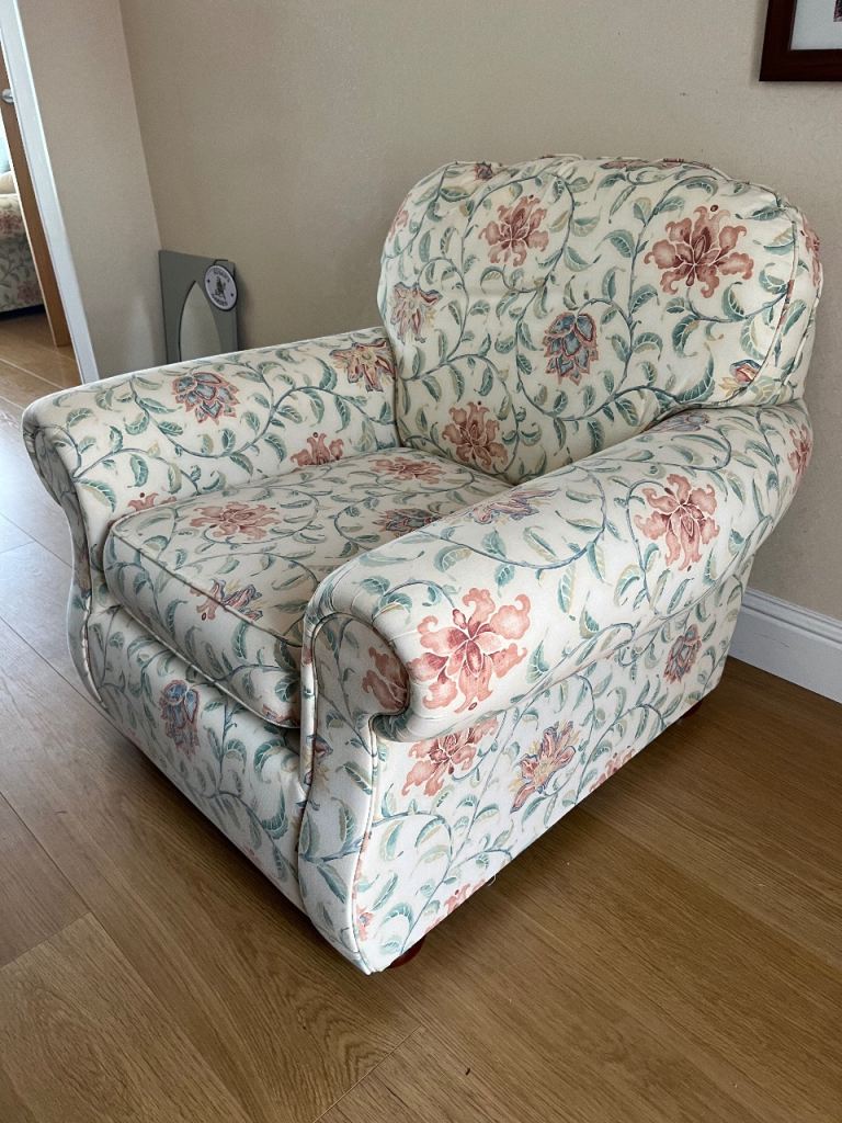 FREE - Comfortable Floral Fabric Armchair – Good Condition