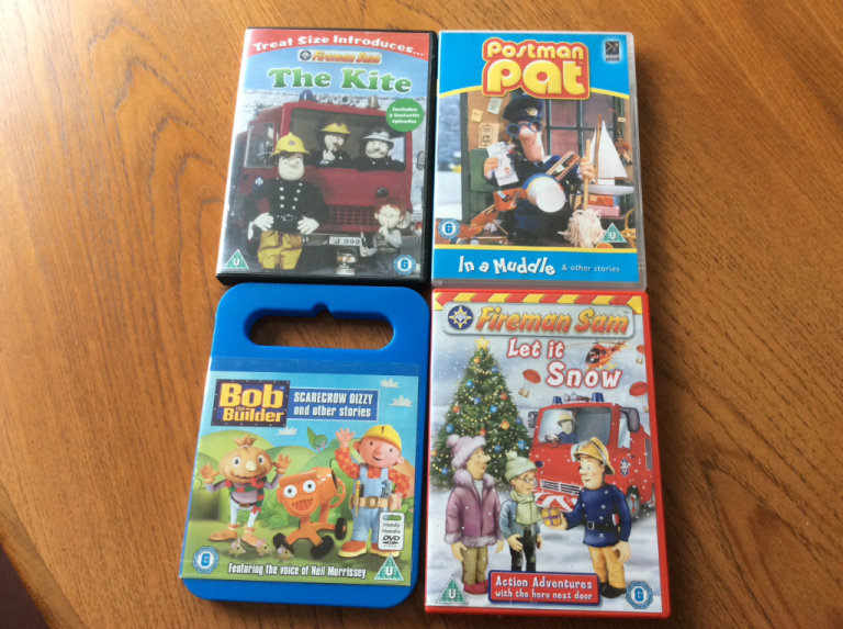 4 Kids Dvd’s Fireman Sam, Postman Pat, Bob The Builder £2 For 4