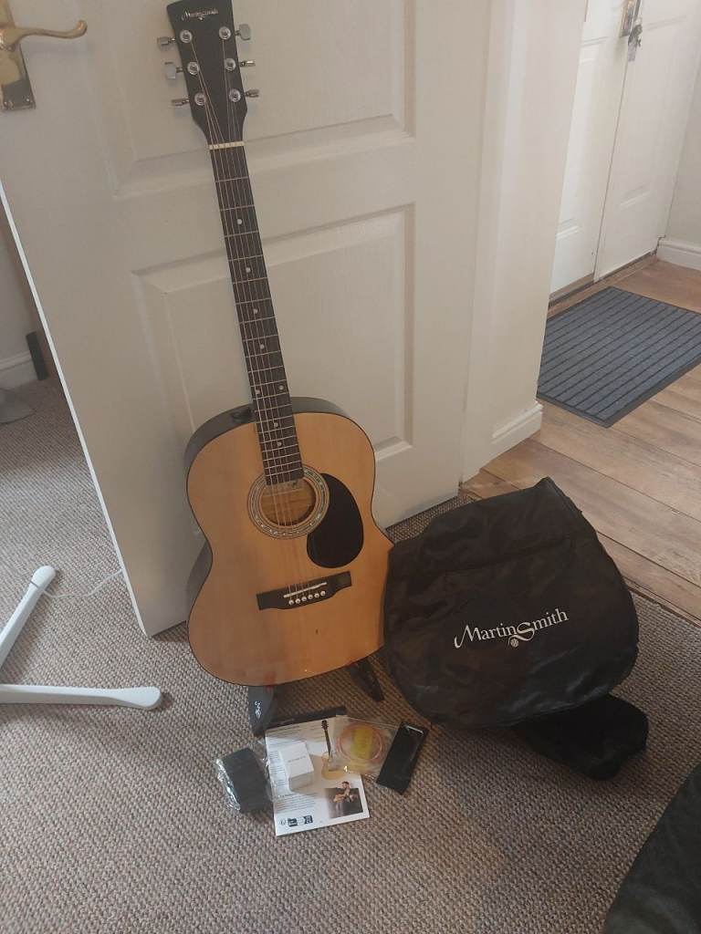 Martin Smith Acustic Guitar and case 