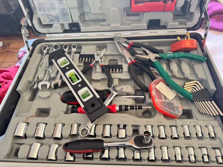 Tool box with tools inside