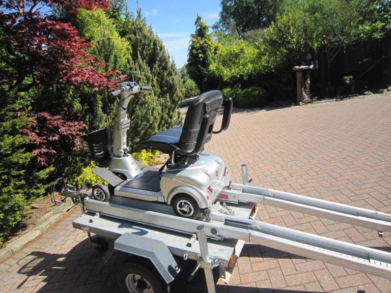Quingo ultra mobility scooter,Quingo ramps,Erde 122 flatbed trailer,Jockey wheel