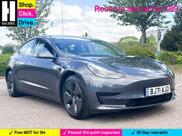 2021 Tesla Model 3 Standard Range Plus Saloon 4dr Electric Auto RWD (241 bhp) SALOON Electric Aut...