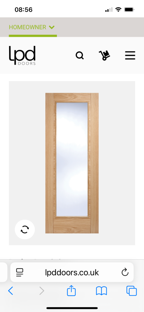 Brand new LPD pre finished oak Vancouver Pattern 10 clear glazed door