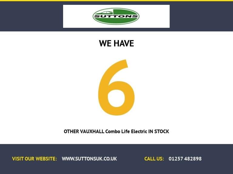 2025 Vauxhall Combo Life 100kW Design XL 52kWh 5dr Auto [7 Seat] MPV ELECTRIC Automatic