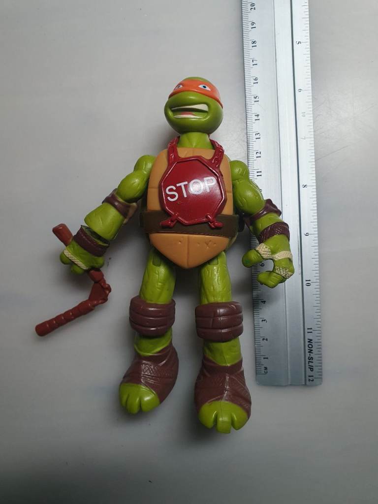 Teenage Mutant Ninja Turtles Tmnt Action Figure Stop Sign Michelangelo 15cm 2014