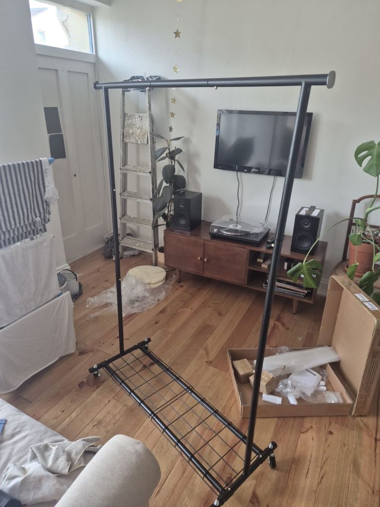 Two brand new metal clothes rails