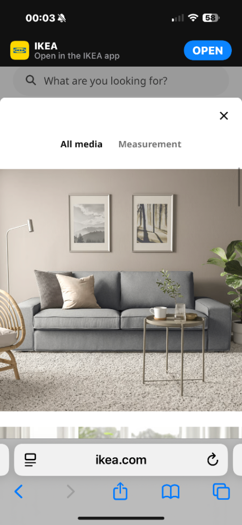 image for KIVIK 3-seat sofa light grey