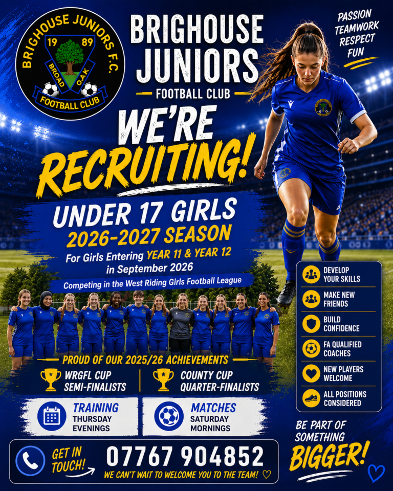 Brighouse Juniors football club Under 17 girls soccer team