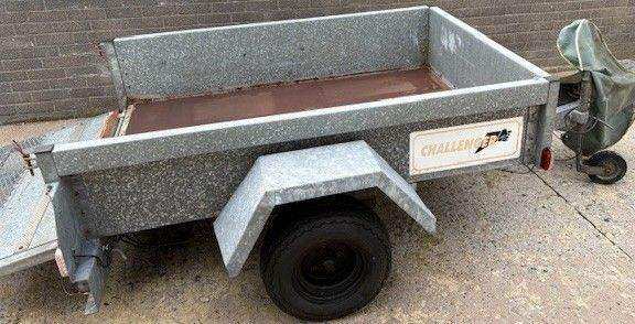 INDESPENSION CHALLENGER GALVANISED CAR TRAILER WITH BEAVER TAIL