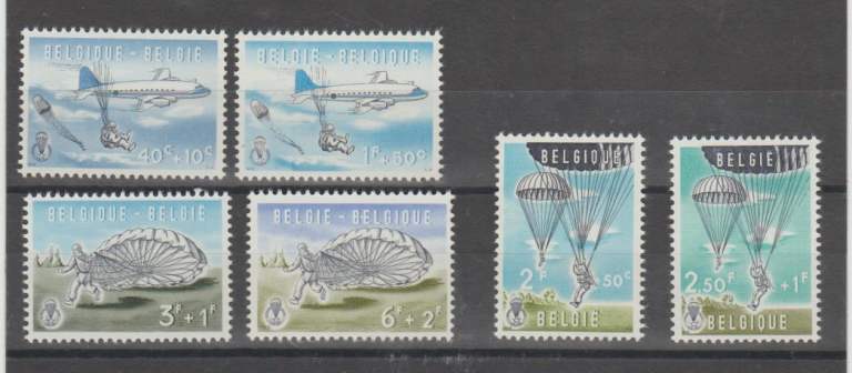 image for  Belgium 1960 Parachute Jumping  MNH **