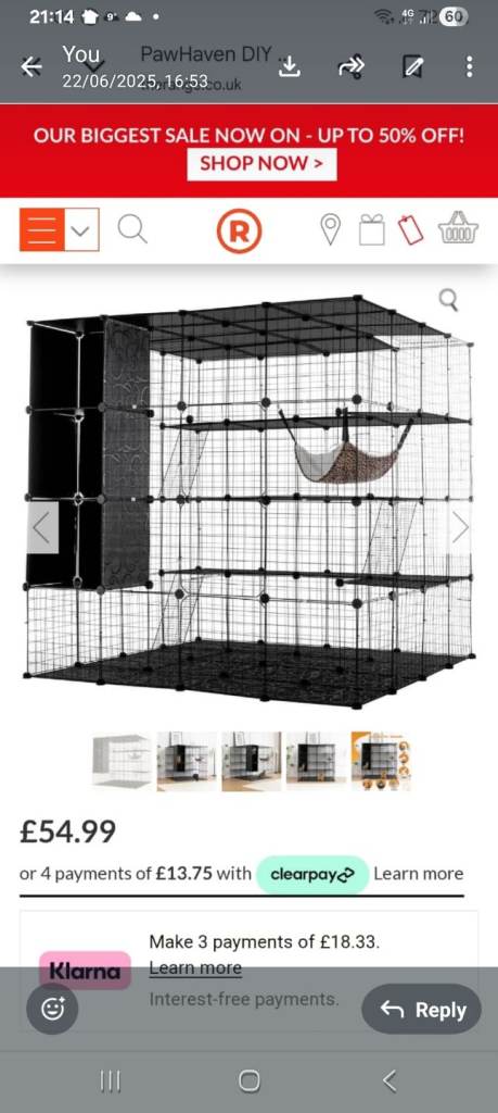 Cattery indoor outdoor cage