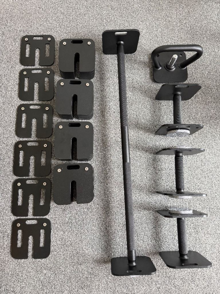 Eisenlink Adjustable Weight Set - Barbell Dumbbell Kettlebell Handles with Weight Plates