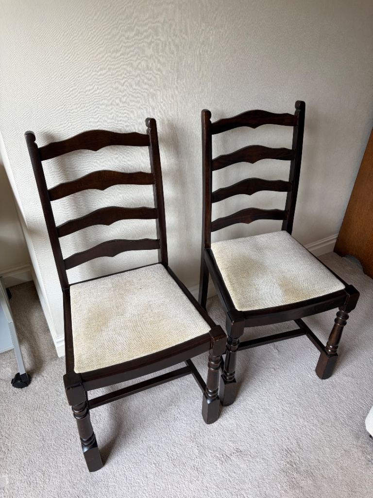 Pair of wooden chairs 