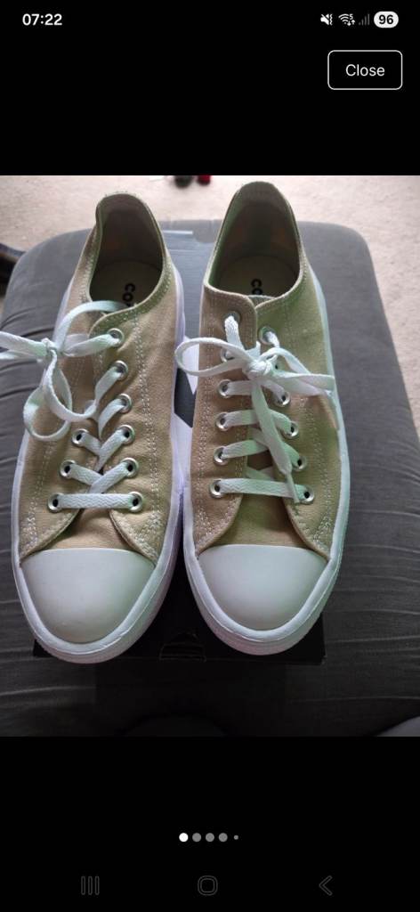 Beige_White converse trainers