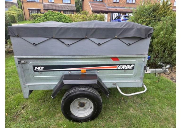 ERDE 142 TRAILER WITH HIGH SIDES & COVER
