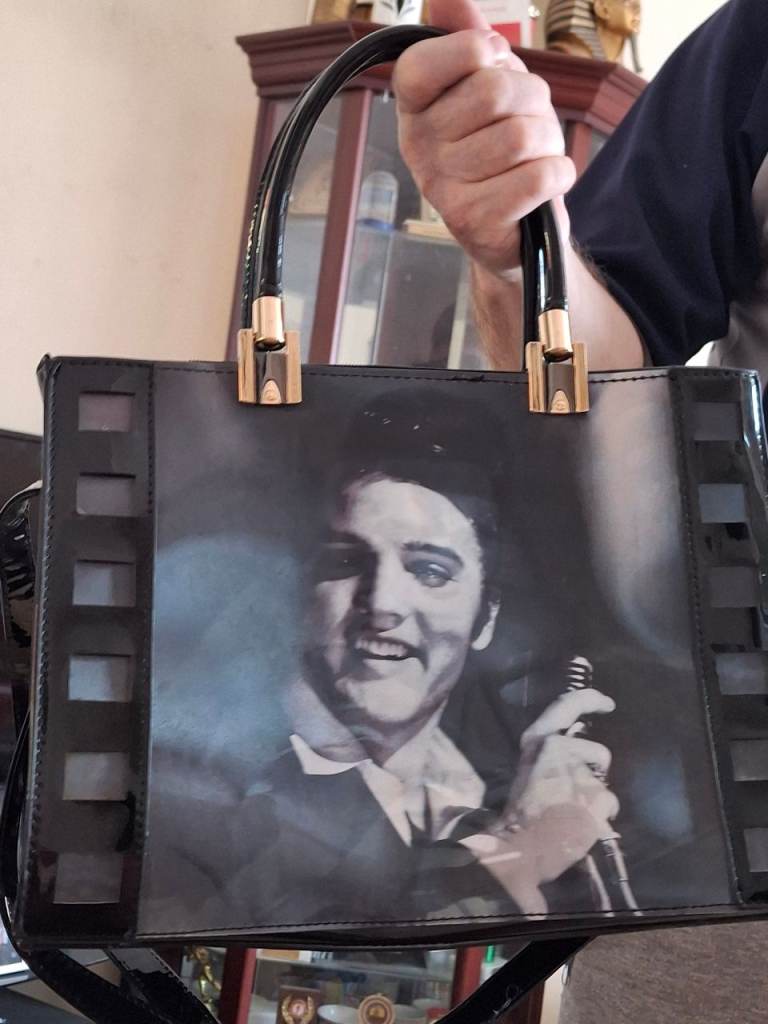 Elvis Presley Handbag and Wallet Set - Black, Good Condition